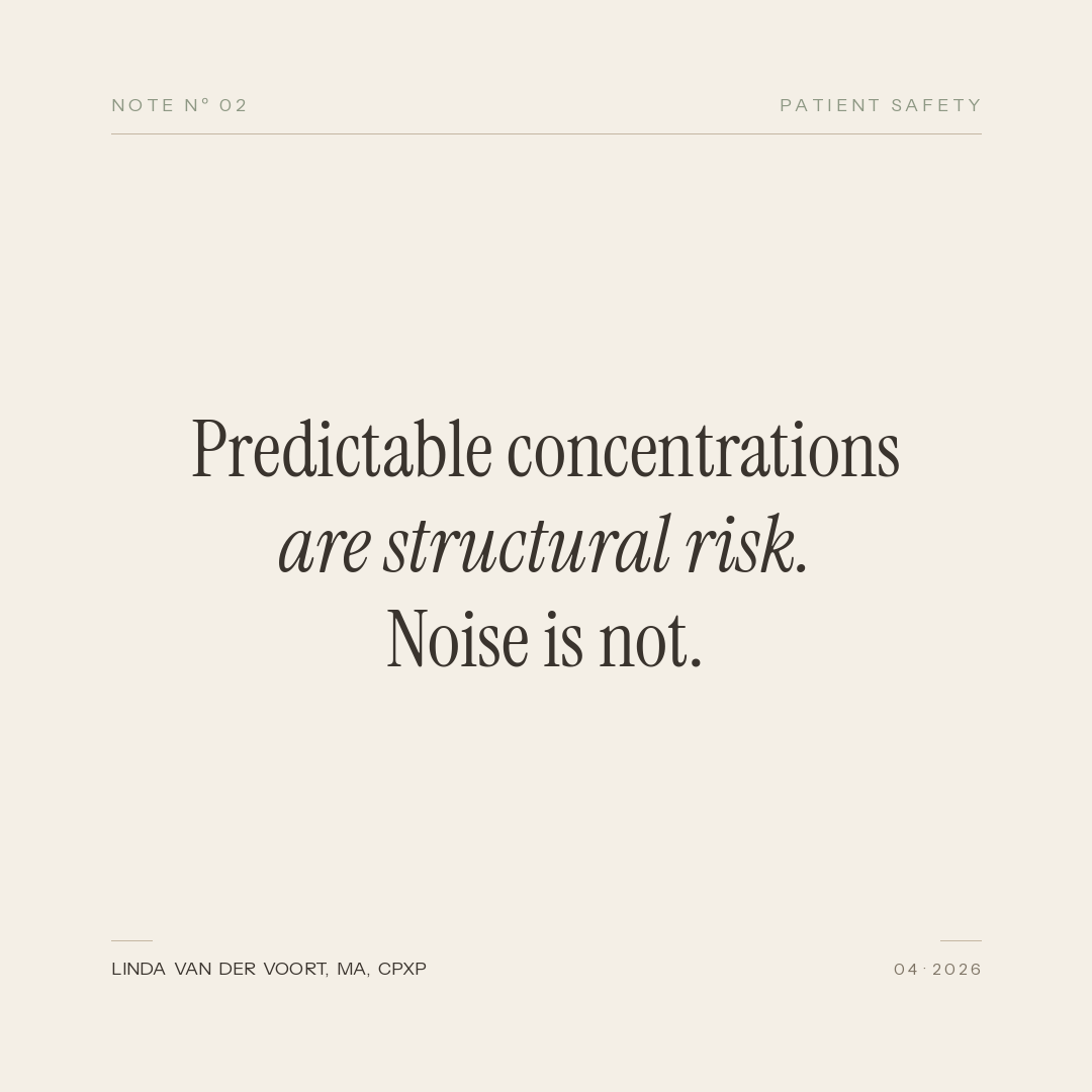 Predictable concentrations are structural risk. Noise is not.